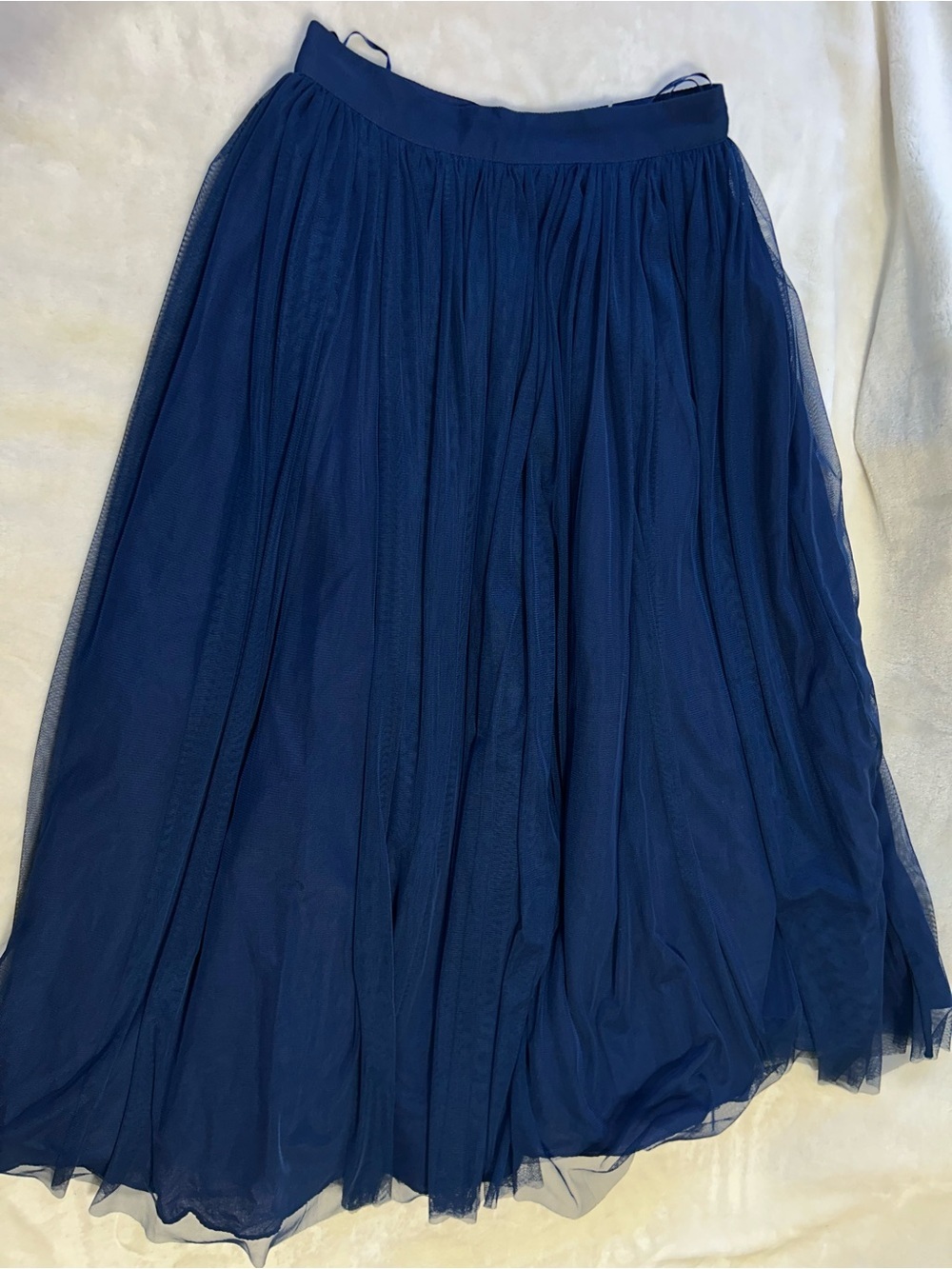 ASOS Women's Navy Blue Tulle Midi Skirt
